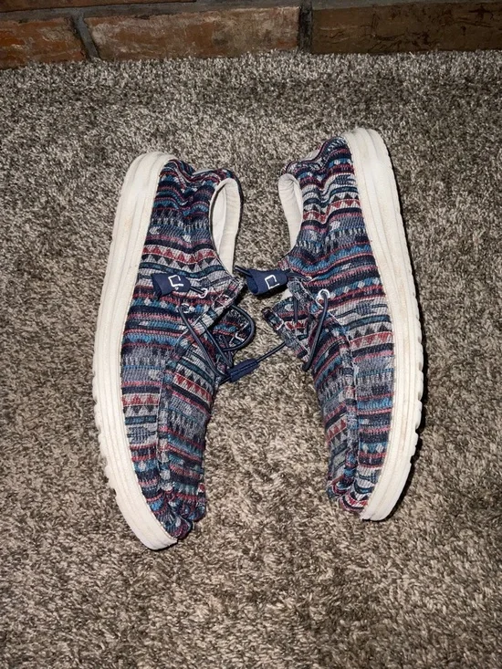 Hey Dude Men’s Wally Native- Southwestern Pattern Slip-On Loafers Size 12 - Picture 5 of 8